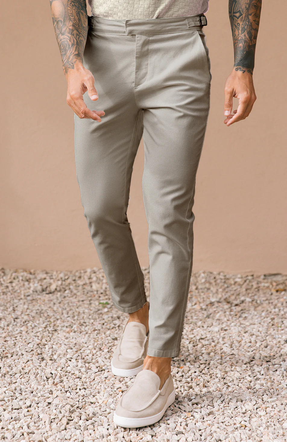 Beaufort Stretch Chinos in Taupe