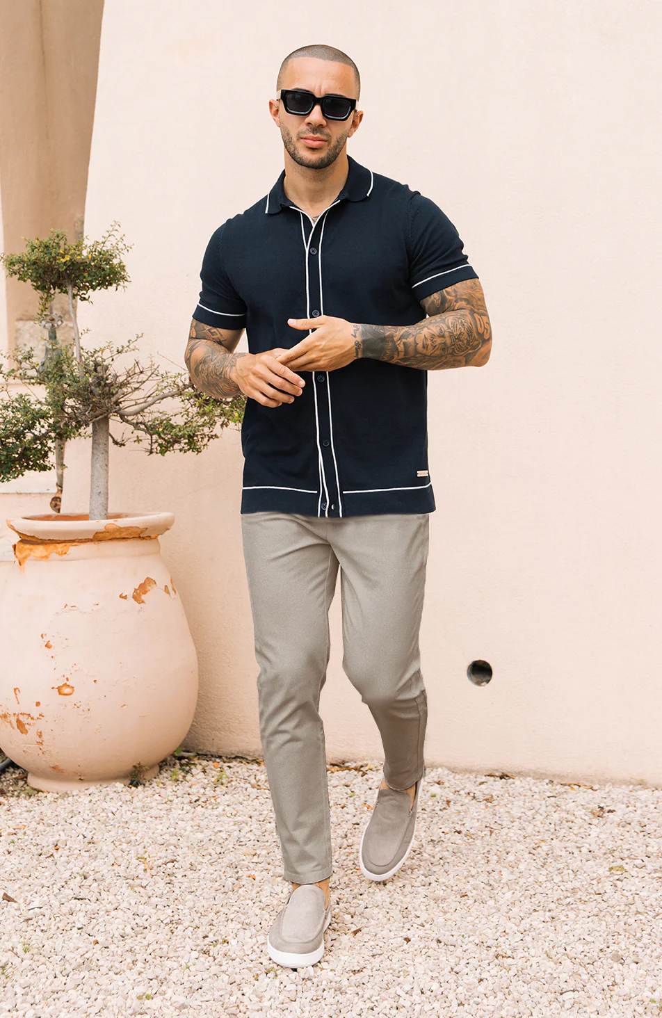 Beaufort Stretch Chinos in Taupe - Image 2