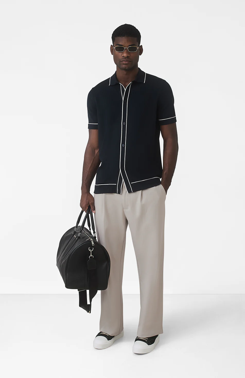 Luciano Knit Shirt in Navy - Image 2