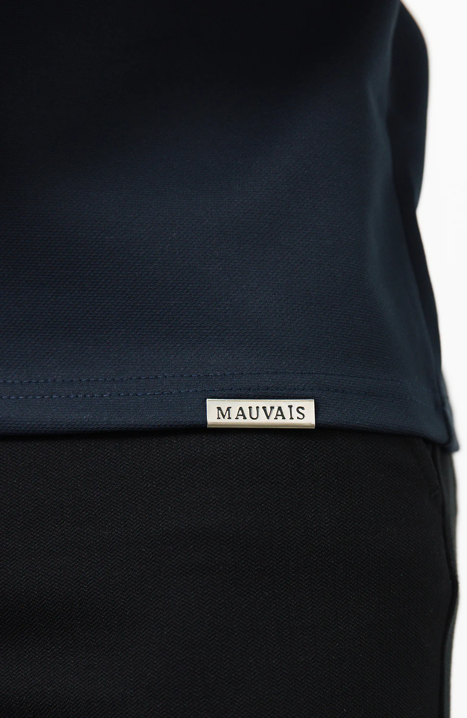 Renato Premium Zip Tee in Navy - Image 3
