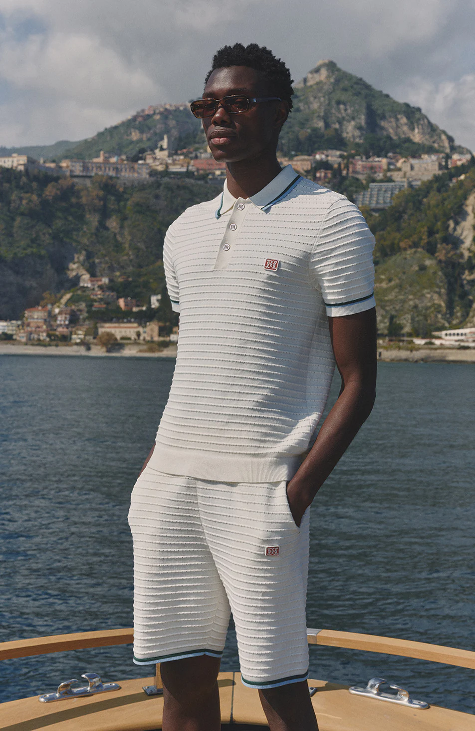 Riviera Knit Rib Short in White - Image 2