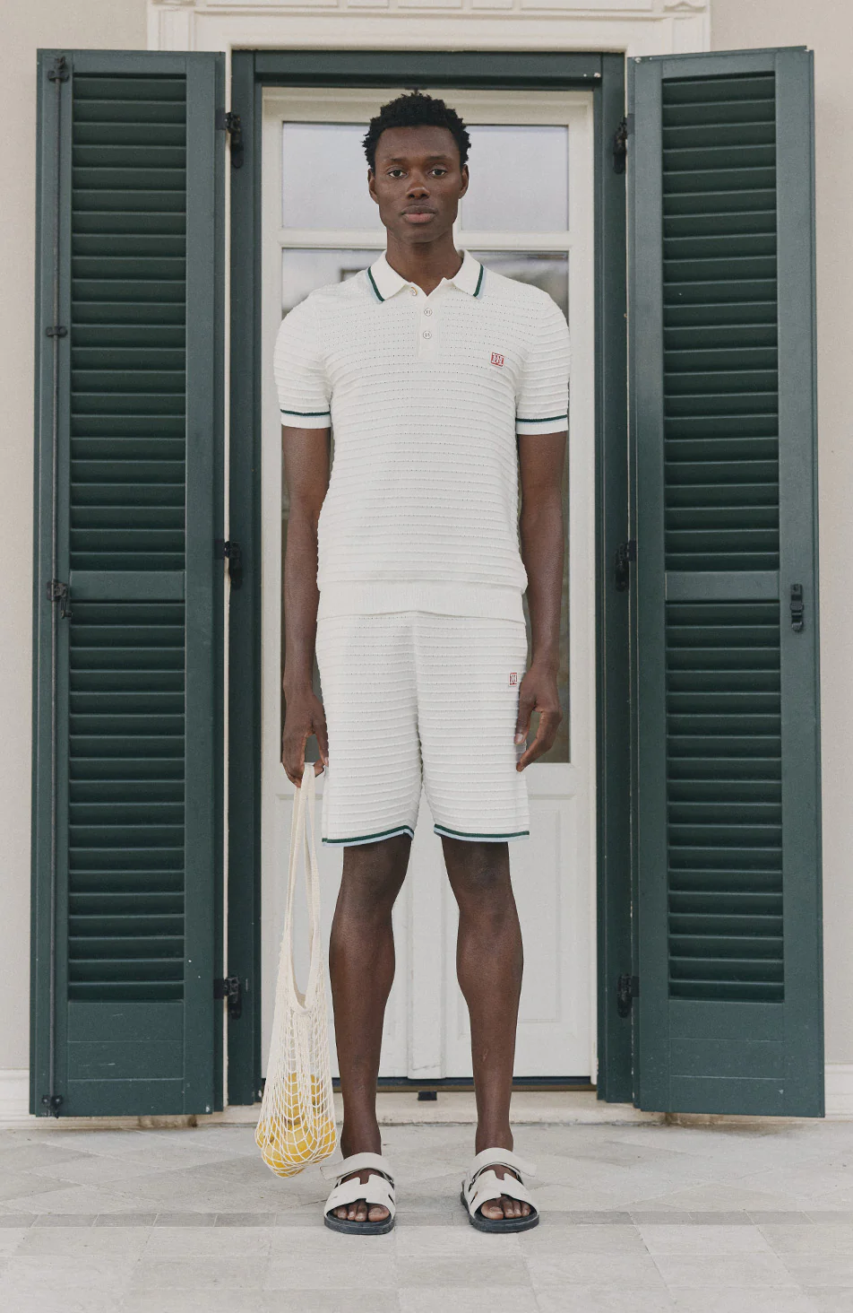 Riviera Knit Rib Short in White - Image 7