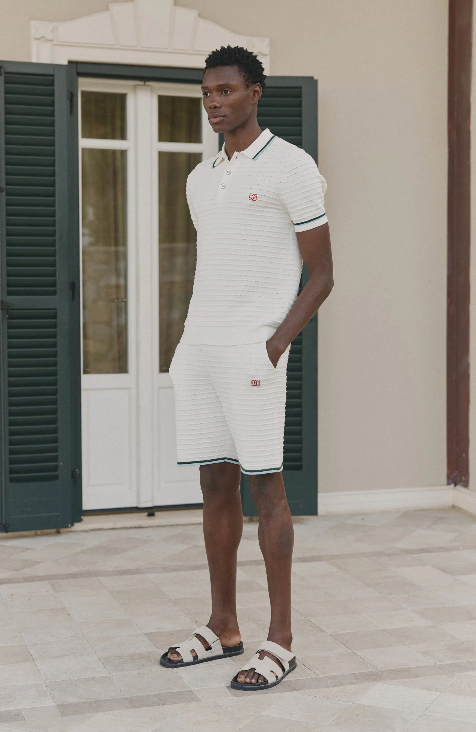 Riviera Knit Rib Short in White - Image 8