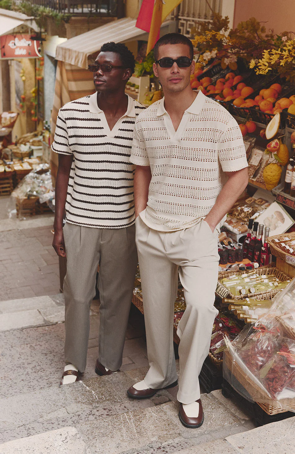 Romano Stripe Polo in White - Image 7