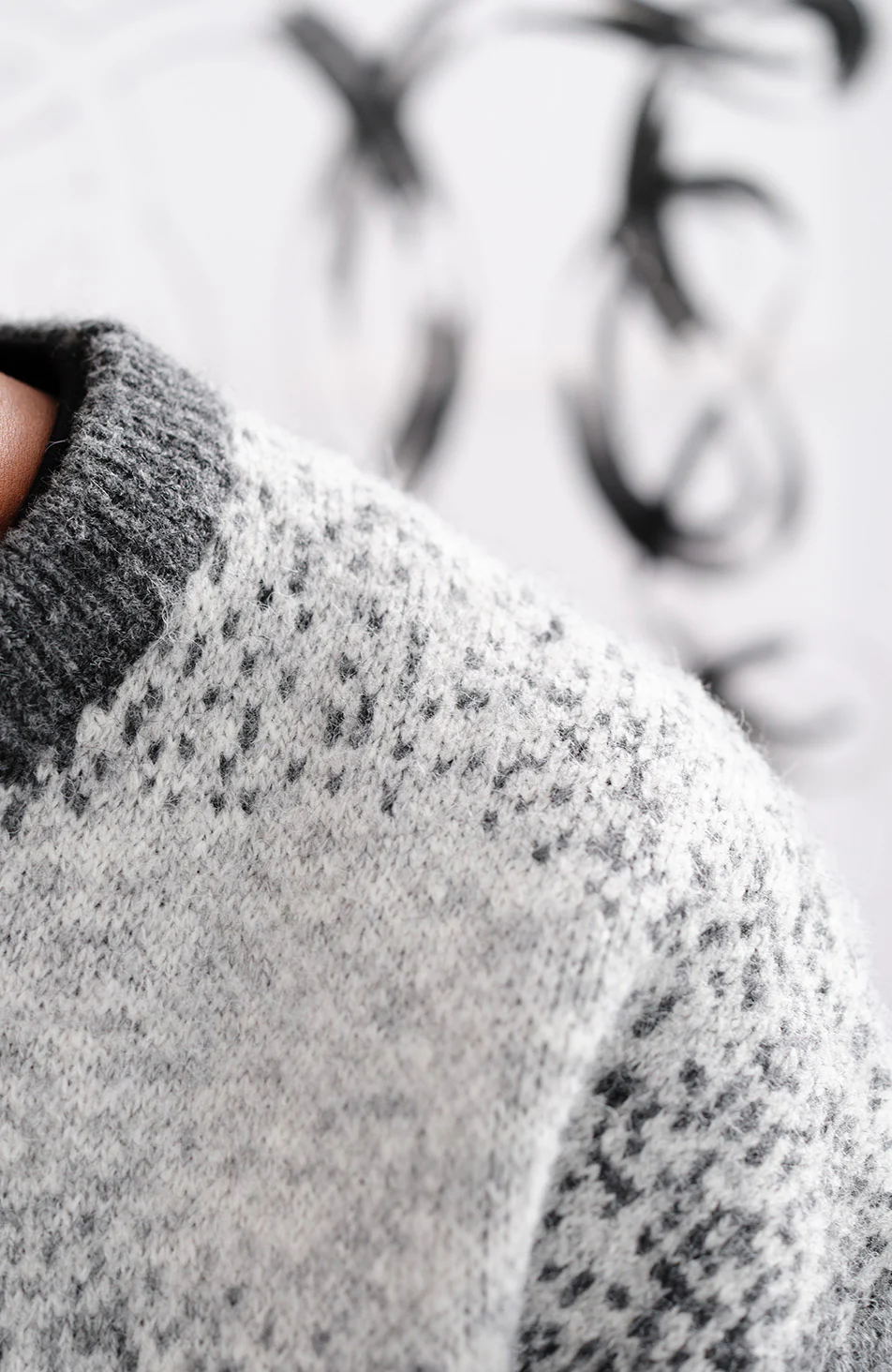 Salvador Ombre Oversized Knit Sweater in Grey - Image 5