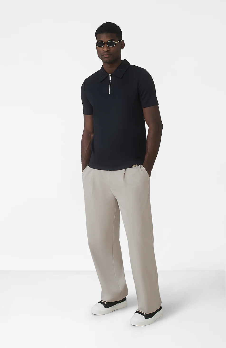 Signature Embroidery Logo Polo in Navy - Image 2