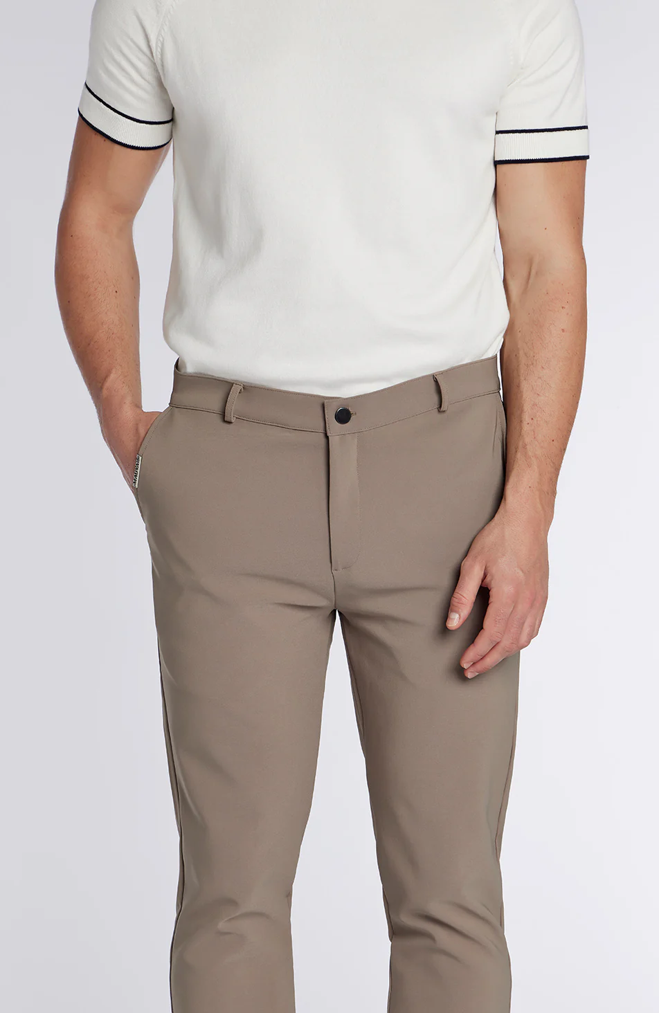 Signature Hybrid Trousers in Taupe - Image 5