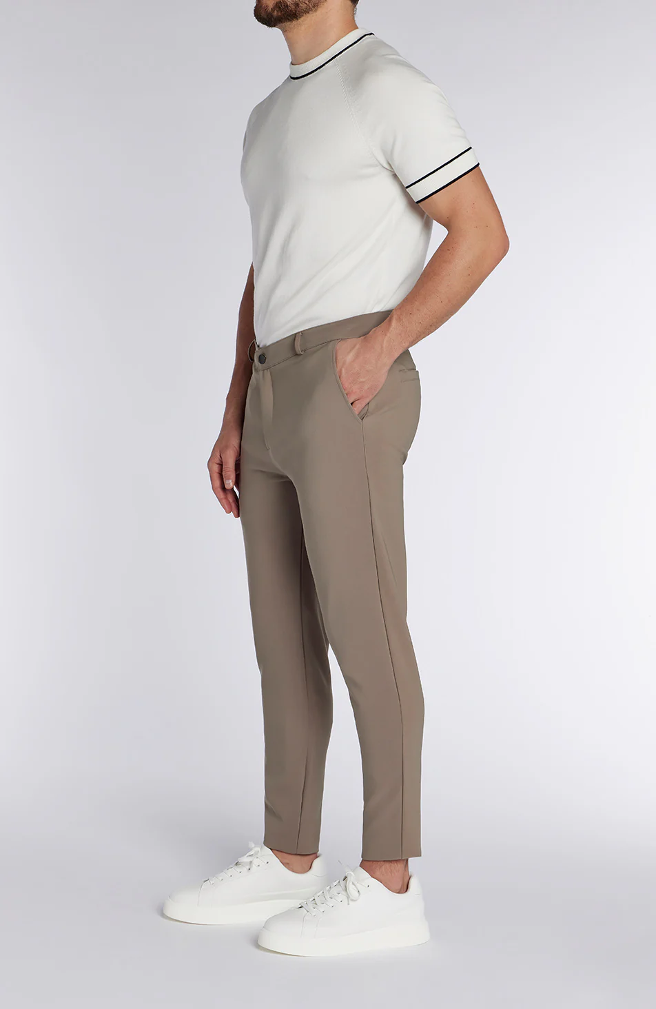 Signature Hybrid Trousers in Taupe - Image 6