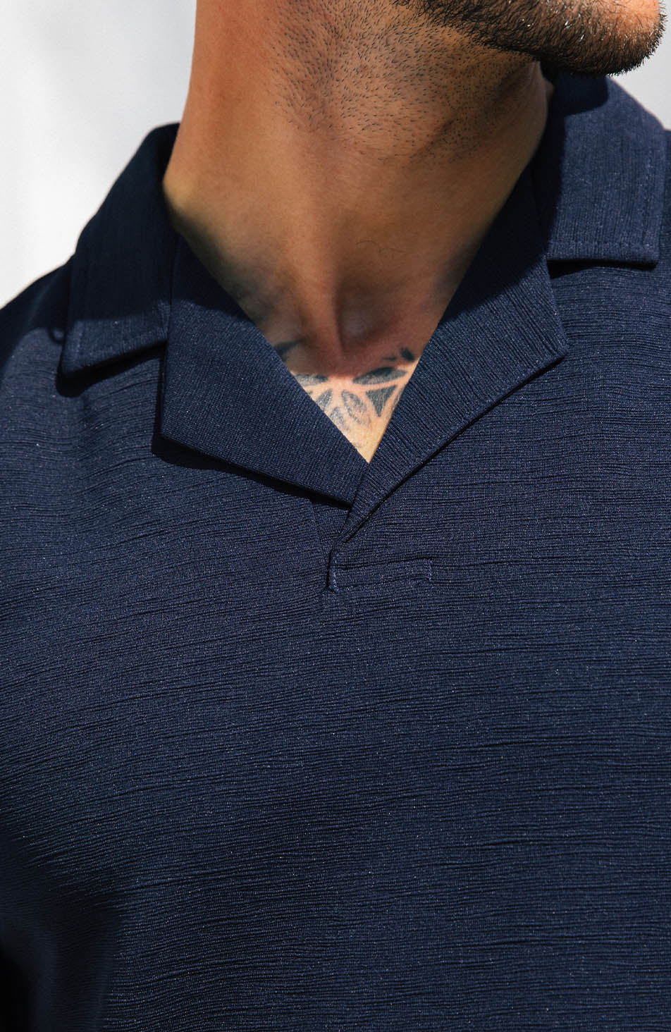Sorrento Revere Polo in Dark Navy - Image 3