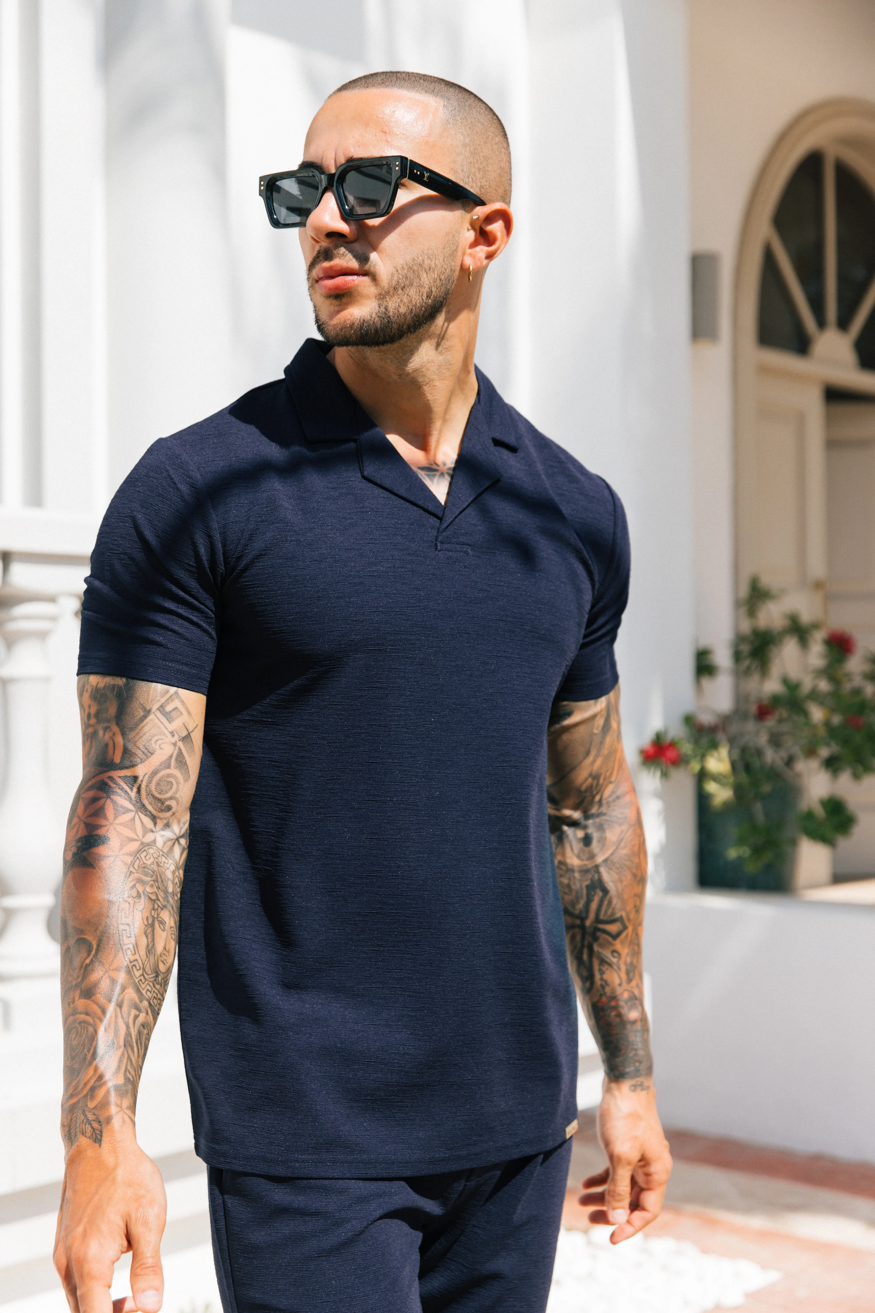 Sorrento Revere Polo in Dark Navy - Image 5