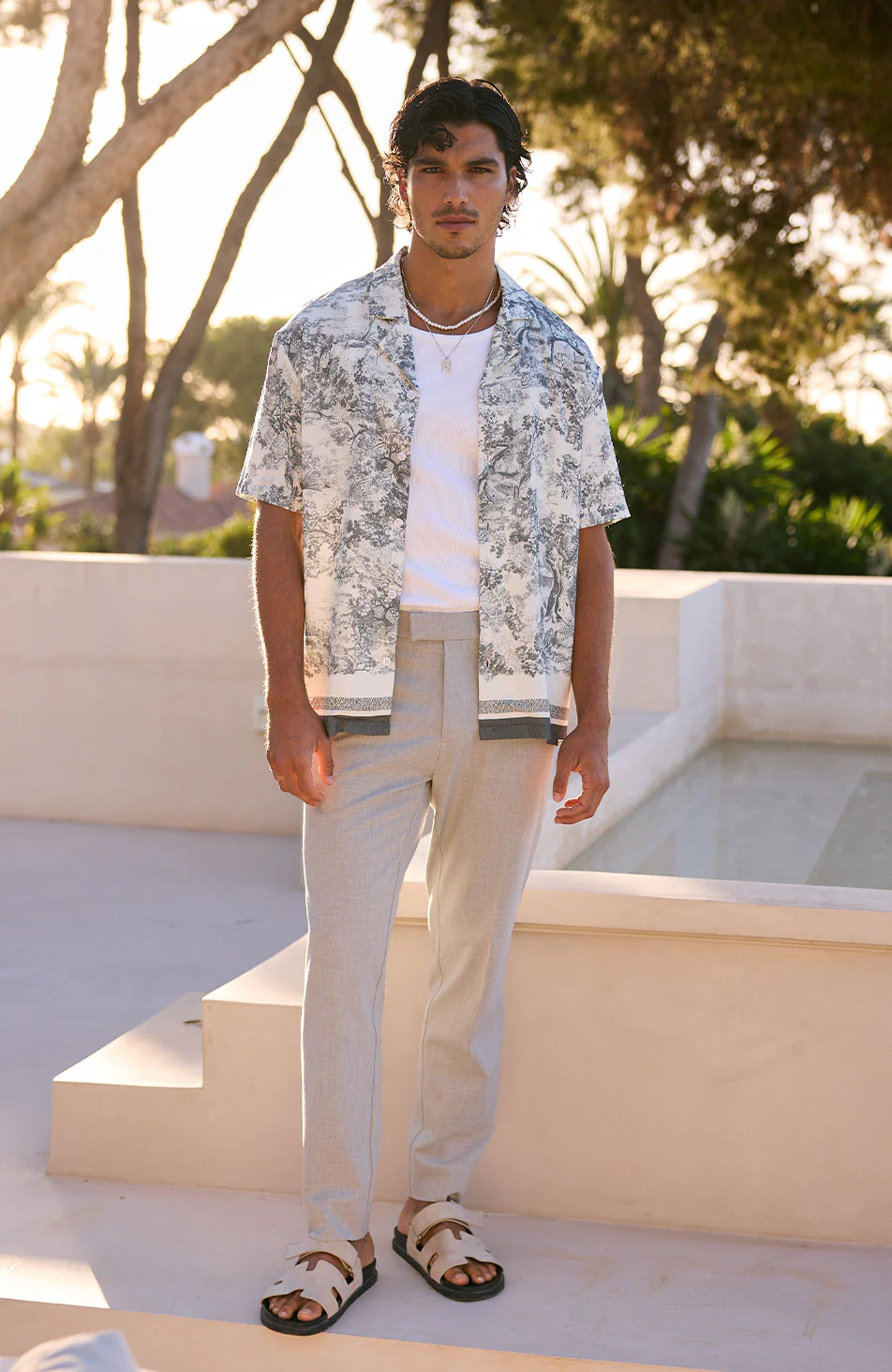 Tabo Toile de Jouy Print Shirt in Blue - Image 2