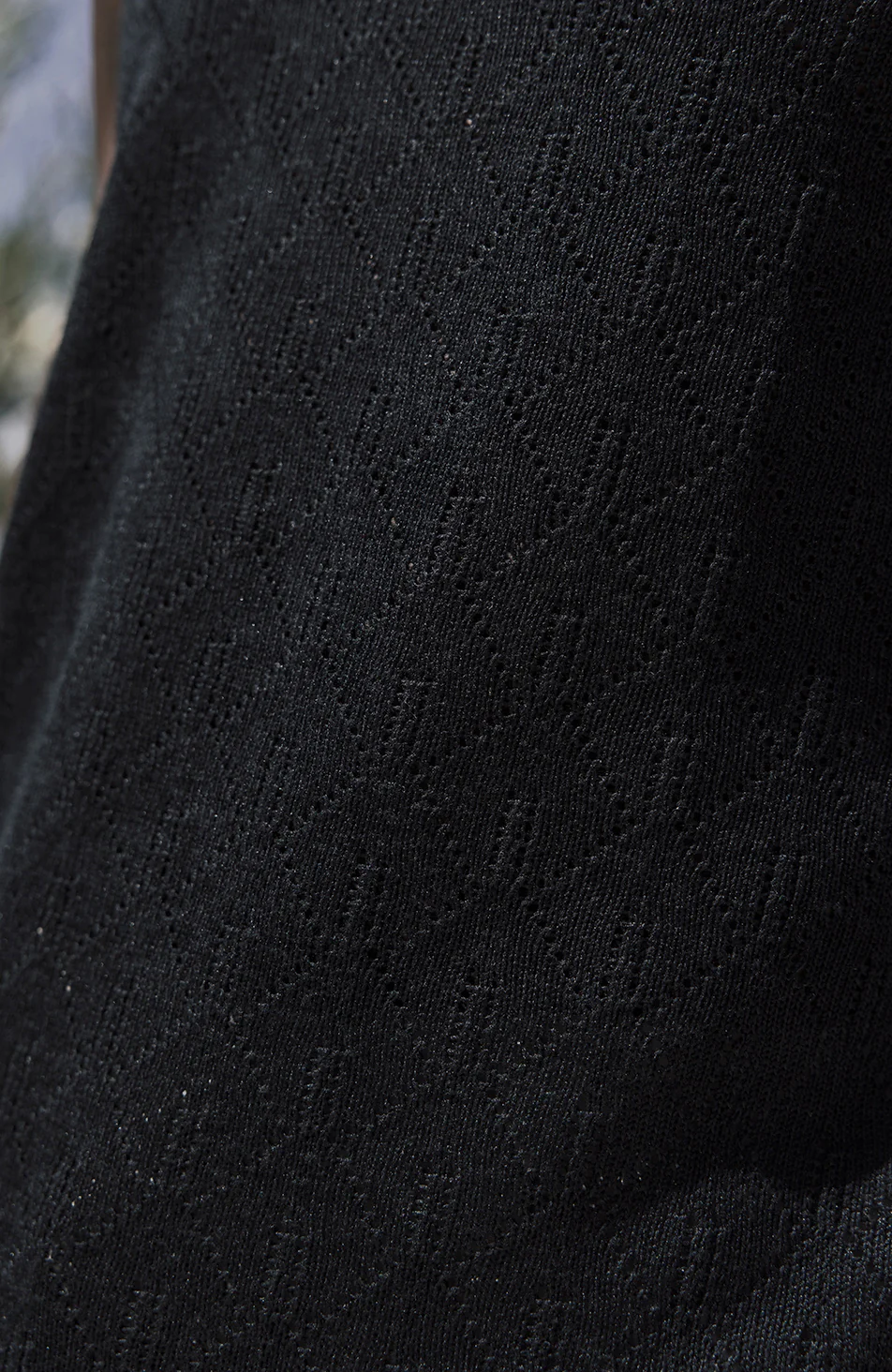 Zamas Pointelle Vest in Black - Image 7